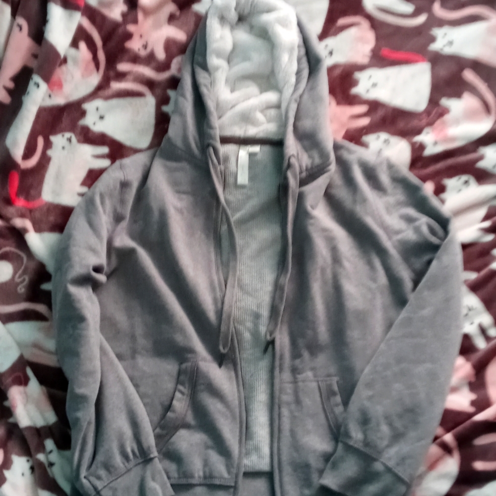 Grey Zip-up Hoodie